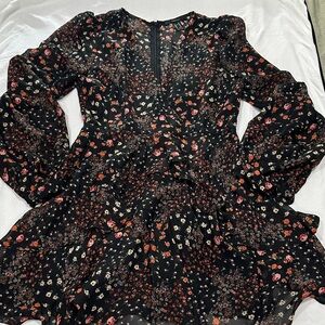 Forever 21 Black Floral Dress